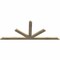 Ekena Millwork Saratoga Rough Sawn Timber Gable Bracket, Douglas Fir, 84"W x 35"H x 2"D x 4"F, 10/12 Pitch GBW084X35X0204SAR00RDF - alternate 5